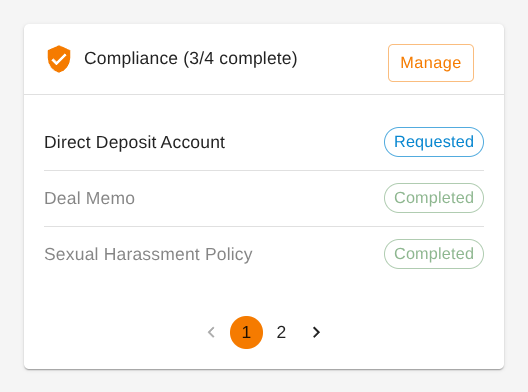 TLC platform compliance checklist showing document status for a booking